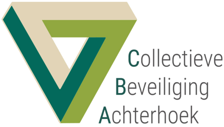 Groen driehoek logo van Collectieve Beveiliging Achterhoek